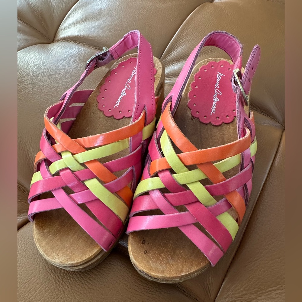 Hanna Andersson Kids' Multicolor Wooden Sandals